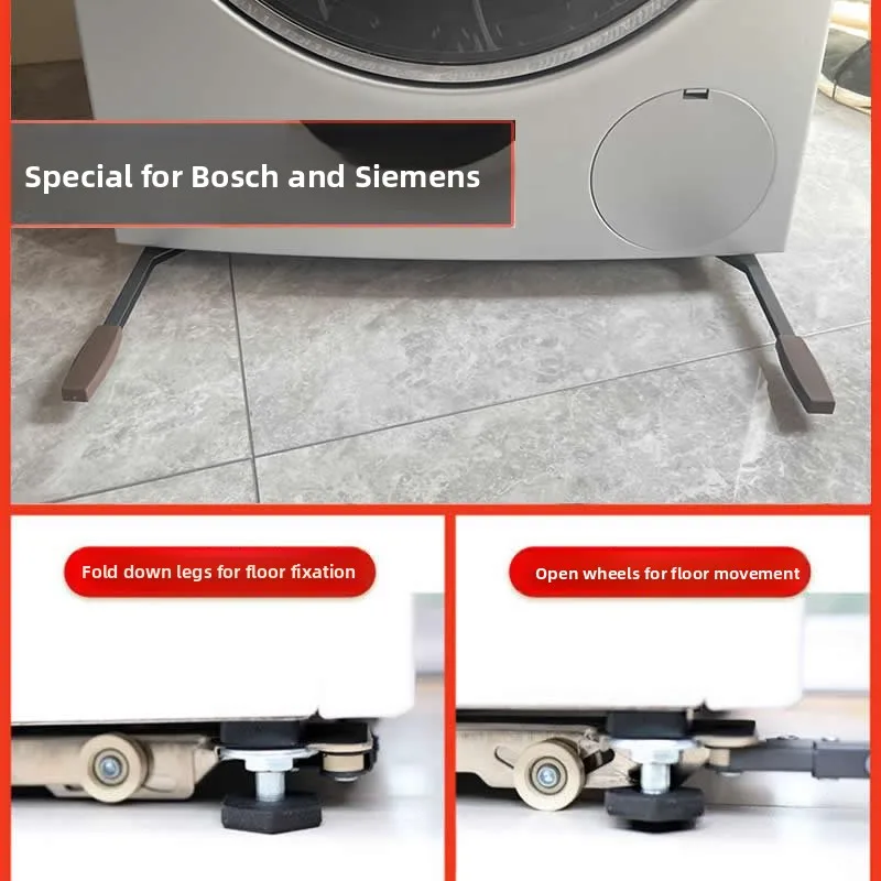 drum-washing-machine-stainless-steel-invisible-mobile-stand-ultra-thin-moveable-base-metal-material