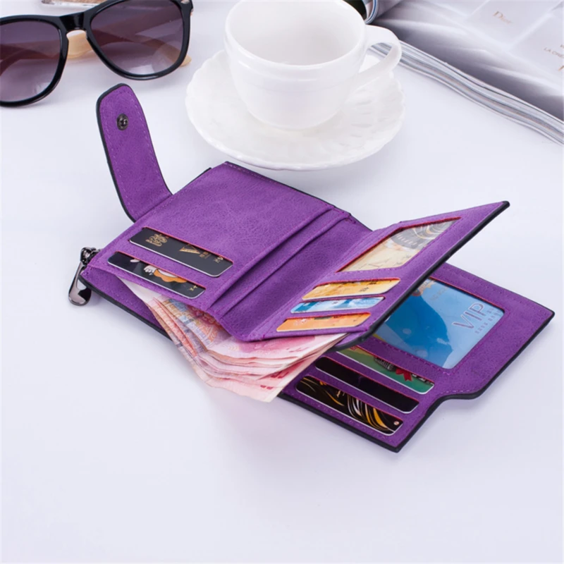 Matte Women Wallet Hasp Small And Slim Coin Pocket Purse Women Wallets Cards Holders Luxury Brand Wallets Designer Purse