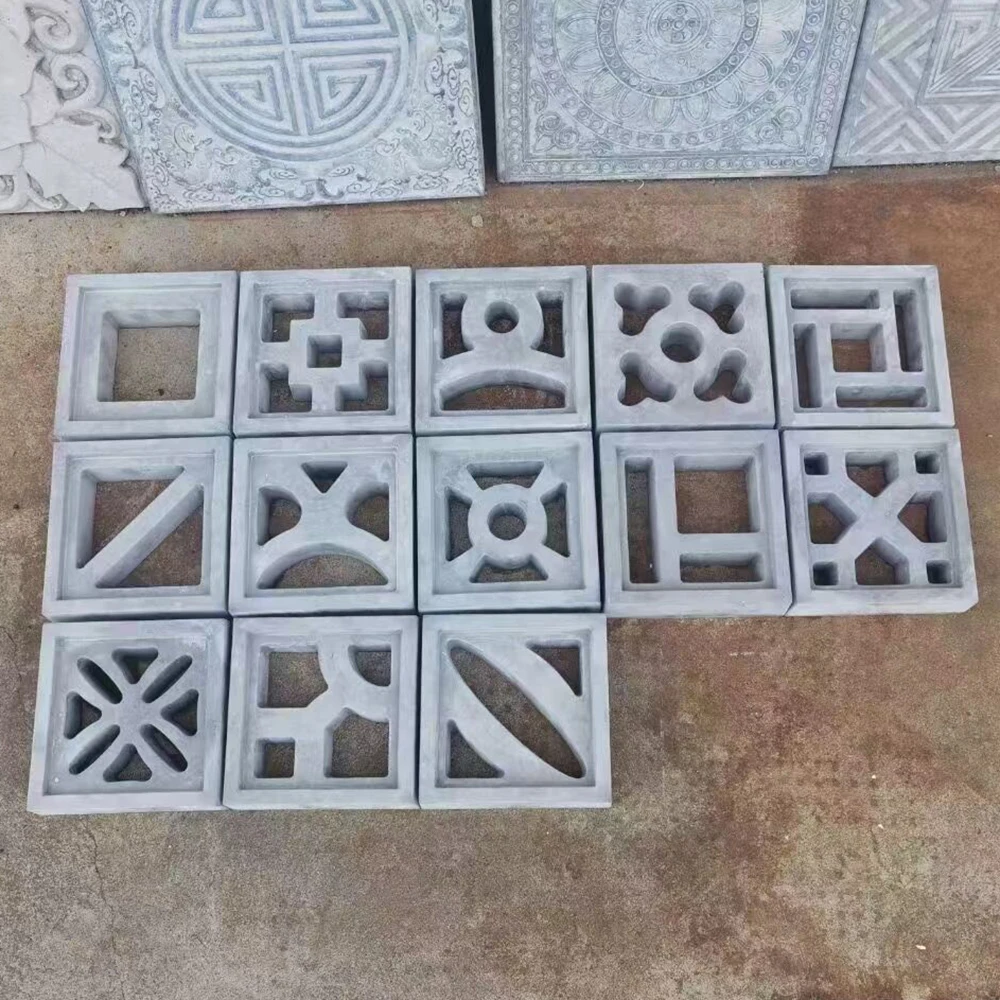 20X20cm Window Pattern Mould Garden Path Wall Brick Mould 3D Carving Non-Slip Concrete Plastic Paving Mould