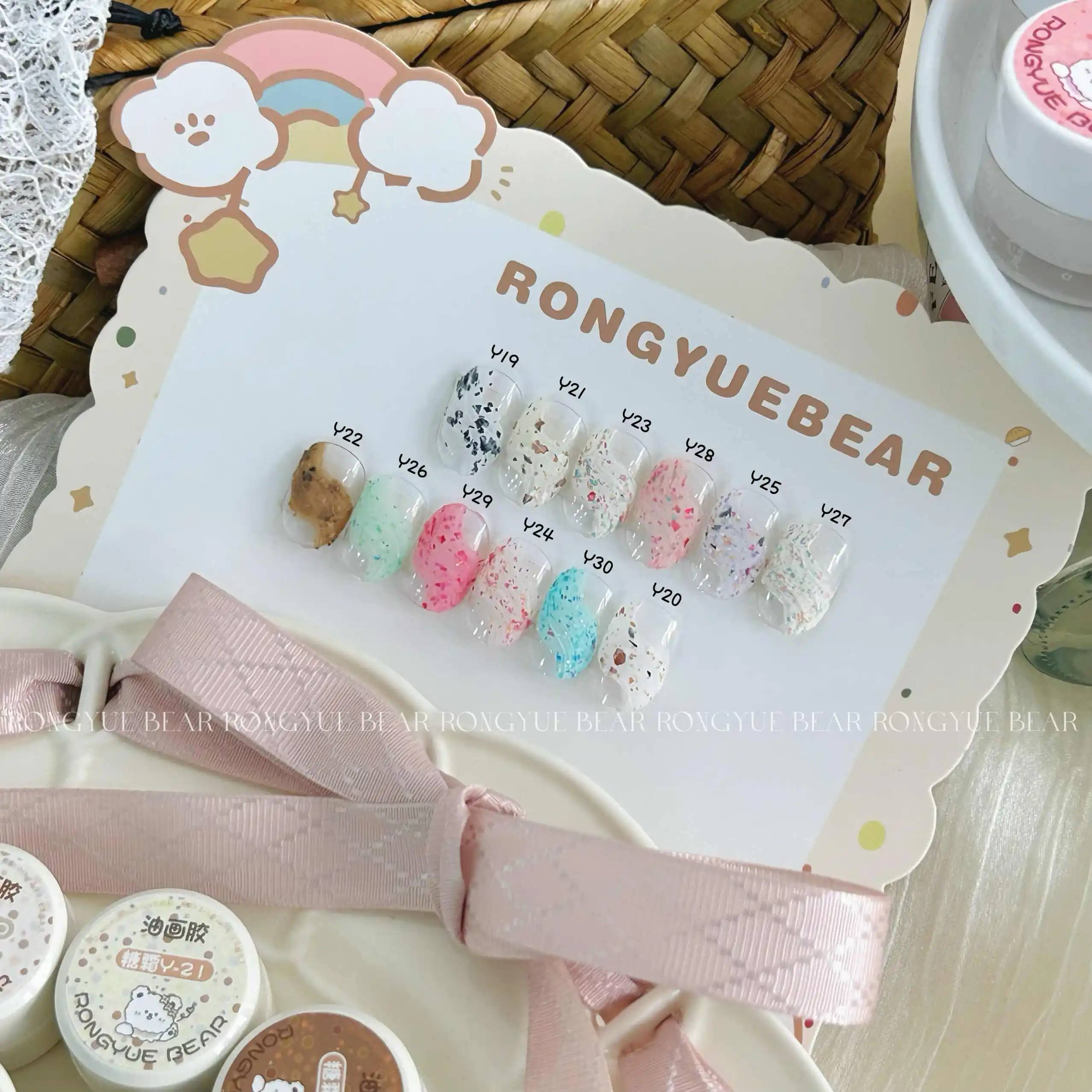 RONGYUEBEAR 12 Kleuren Veelkleurige Nagelgel Set 2025 Nieuwe Mode Hot Koop Nail Art Kit Niet giftig UV Gel nagelsalon Groothandel