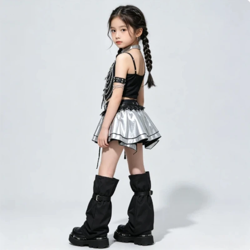 New Girl's Jazz Dance Costume Girl Group's Umbilical Street Dance Performance Costume Fashionable Walking Show Performance