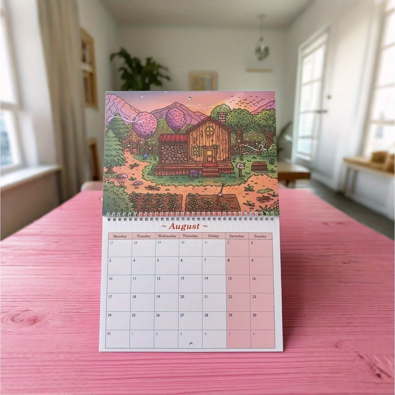 Stardew Valley-kalender voor kamerhuisdecoratie Waaier gemaakt en volledig Onofficiële 12 maandenkalender 2026-planner