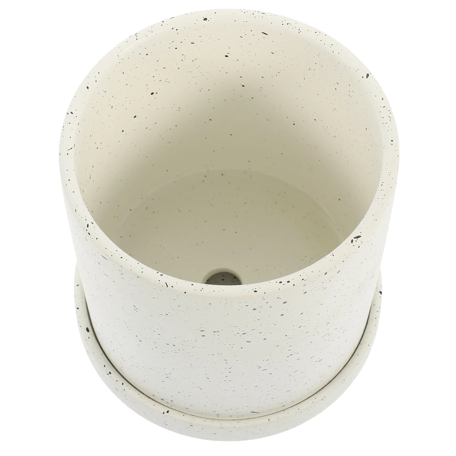 

Ceramic Flower Pot with Tray Premium Handcrafted Planter for Indoor Outdoor Garden Decor Drainage Hole Design Succulent Cactus