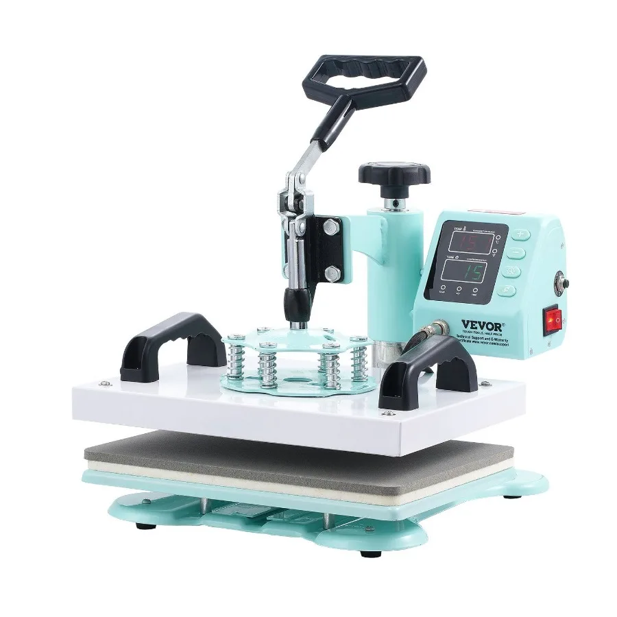 

Heat Press Machine 12x10in Heat Transfer Machine for TShirts Press Green
