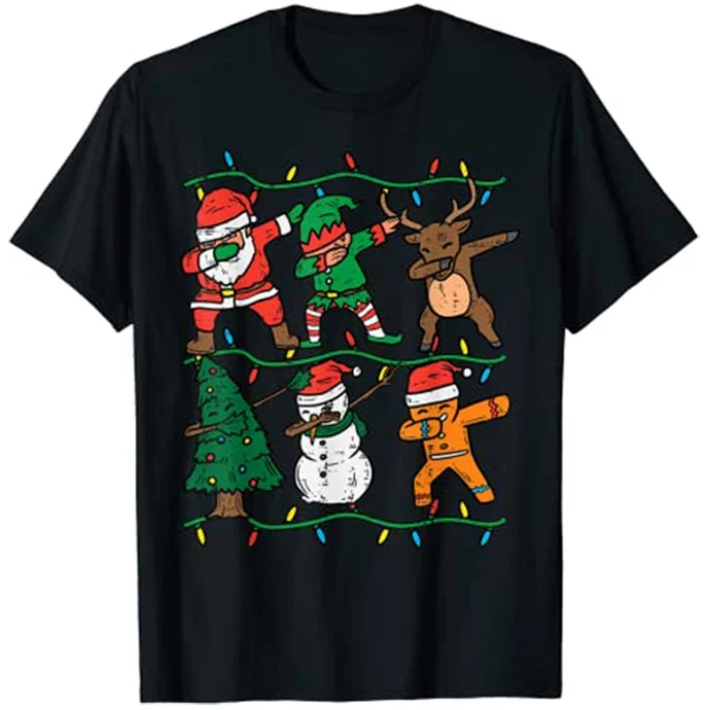 

Dabbing Santa Elf Reindeer Dab Xmas PJs Christmas Boys Kids T-Shirt