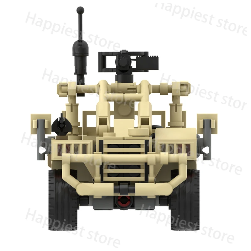 MOC Design Military Armored Vehicle US Army Weapons Building Block Assembly WW2 Car Model Figures Accessories Guns Bricks Toys