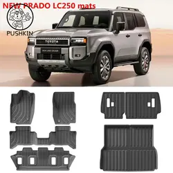 LHD RHD For 2024 new TOYOTA Prado LC250 car carpet LC250 Floor mat Full Set Trim to Prado LC250 waterproof floor mat trunk mat