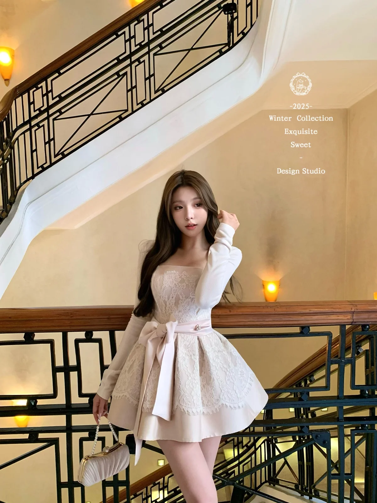 

Ele years Silk Blend Wrap Waist Dr iny Romantic Sle Women's Faion High Waist Gown Polyester Fiber Long Sve