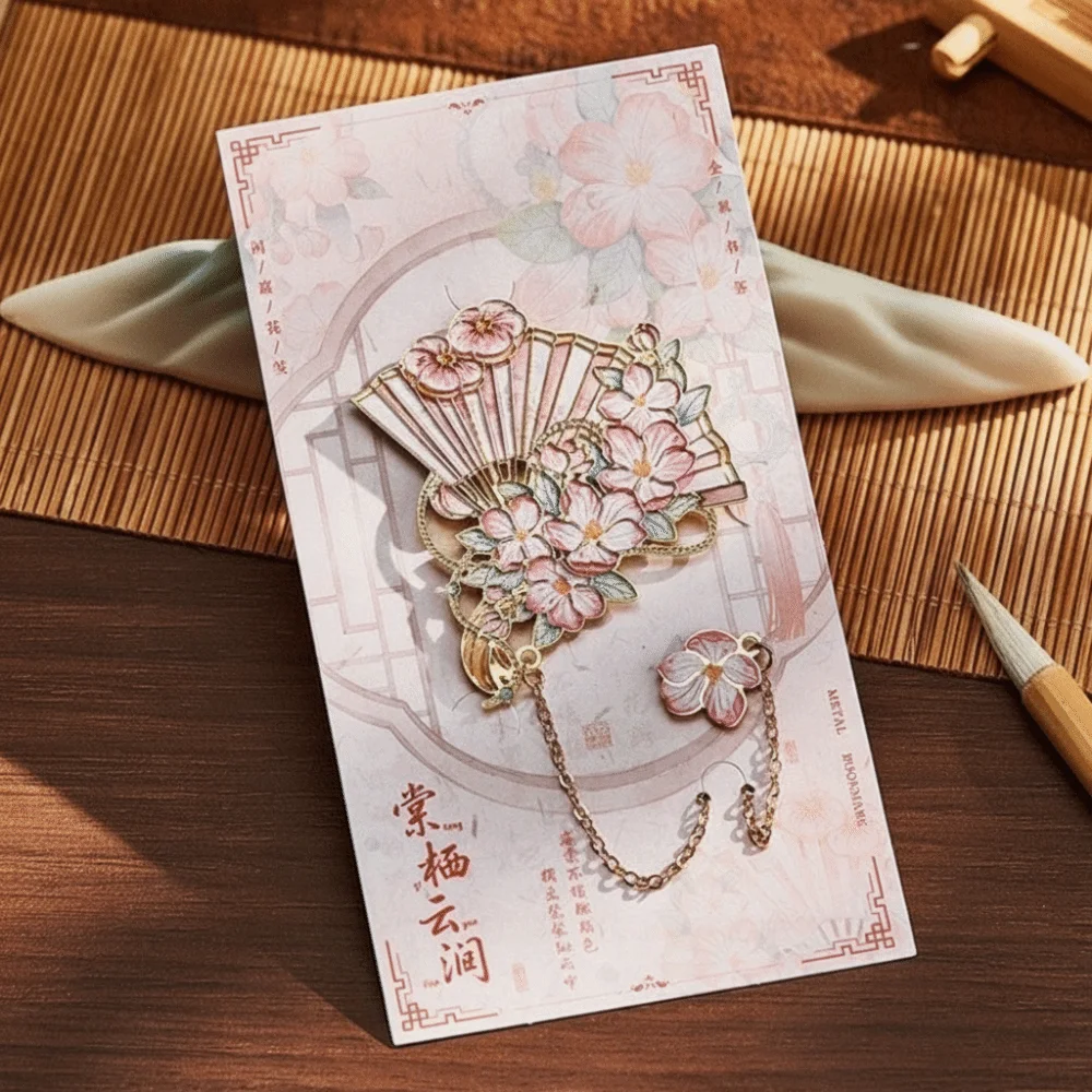 Metal Hollow Metal Bookmark Bronzing Classical Aesthetic Hollow Bookmark Creative Practical With Tassel Floral Bookmark