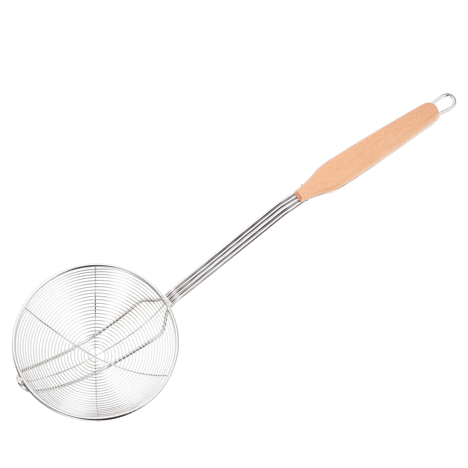 

Stainless Steel Skimmer Ladle Long Heat Resistant Strainer Spoon Cooking Frying Kitchen Utensil Wood Handle Oil Water Separator