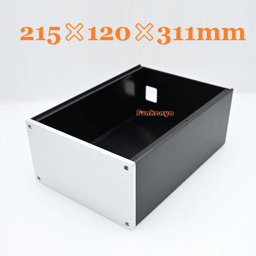 W215 H120 D311 Anodized Aluminum Power Amplifier Case PSU Shell DAC Decoder Enclosure Tube Preamplifier Chassis DIY Hi End AMP