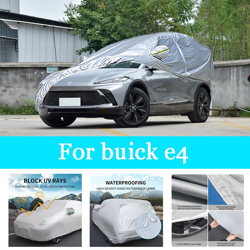 

Автомобильный чехол, уличный, полностью внешний, снежный чехол, солнцезащитный козырек, водонепроницаемая, пылезащитная защита со светоотражающими полосками для Buick E4