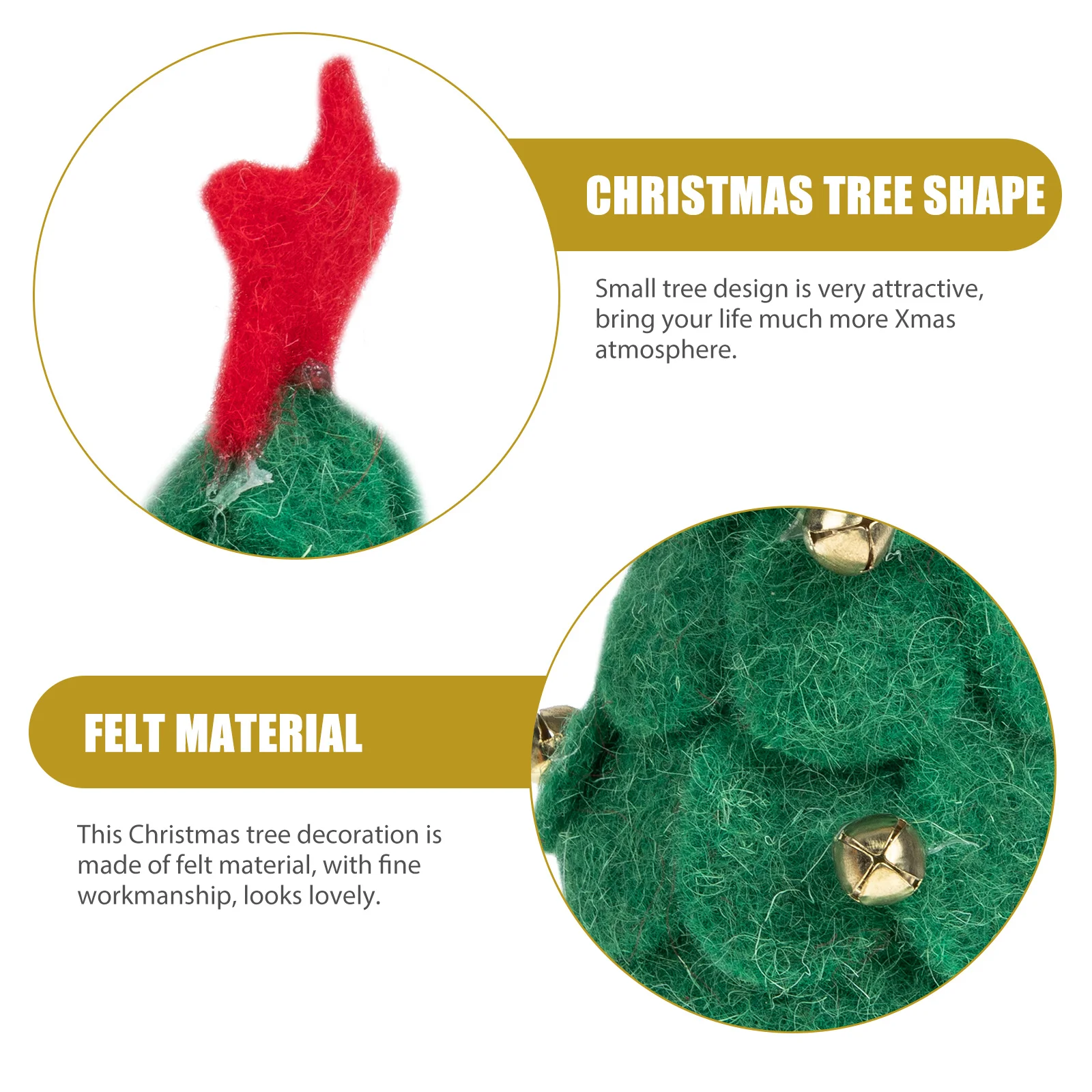 

Small Wool Felt Christmas Tree Desktop Decoration Xmas Tree Christmas Ornament Tabletop Holiday Festival Decor