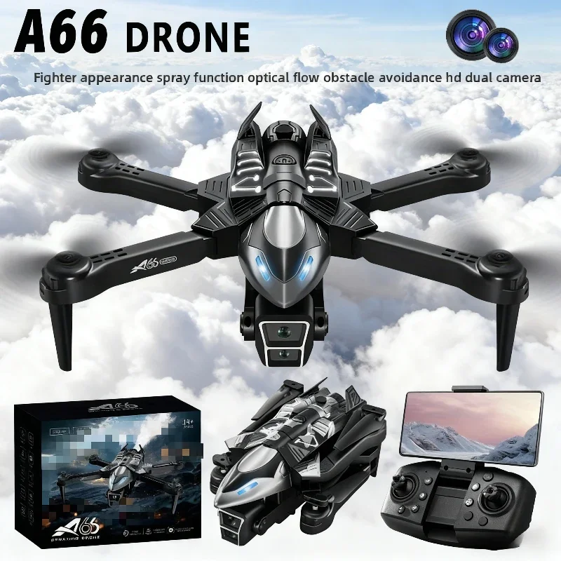 A66 Drone Dual Cameras, Smart Obstacle Avoidance, Optical Flow Hover,Gesture Control,Foldable Crash-Resistant Body,Beginner Gift