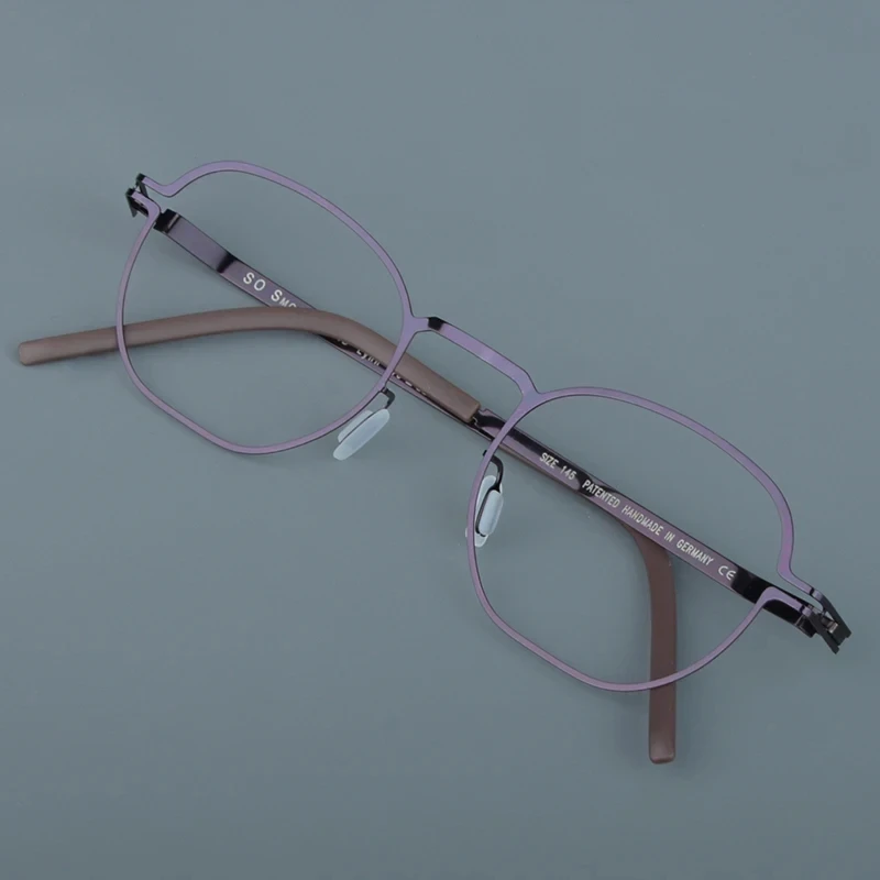 Germany Screwless Ultralight Square Colorful Glasses Frame Men Women No Fading Eyeglasses Spectacles Blue Purple Eyewear Frames