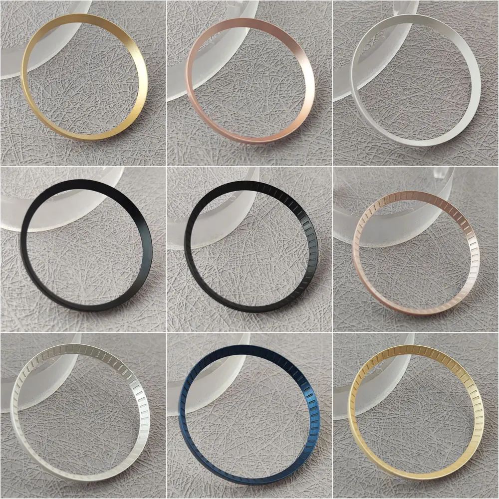 Uhrring 30,5mm-27,5mm Polychrom Uhren-Chapter-Ring aus Stahl Passend für SKX007 SKX009 NH35 NH36 Gehäuse Uhrengehäuseteile Uhrenzubehör