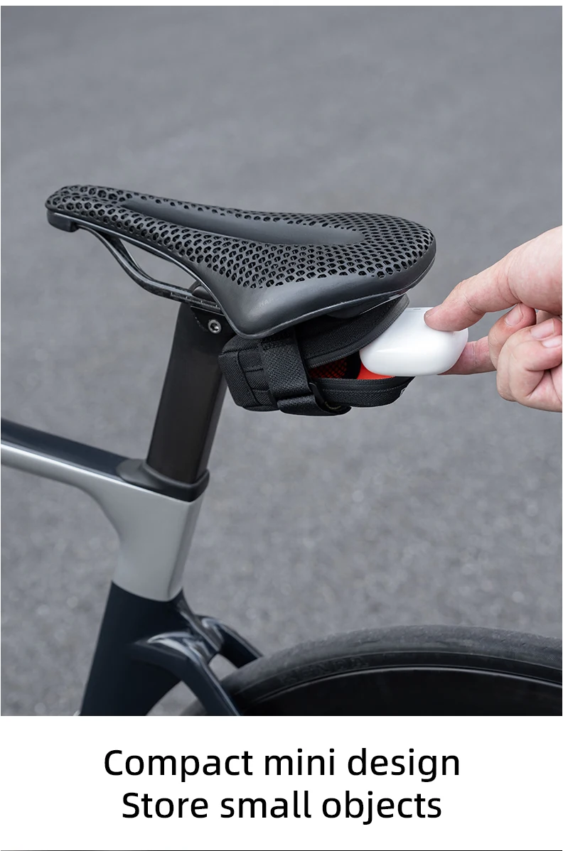 ROCKBROS Fahrrad-Satteltasche, befestigt durch das Capture-System, 0,35 Liter Stauraum, tragbare Mini-Fahrrad-Satteltasche. – Detail 8