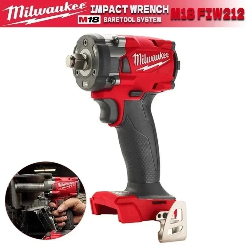 

100%Milwaukee M18 FIW212/2855 FUEL 1/2" Compact Brushless Impact Wrench with Friction Ring 18V Lithium Cordless Drill Power Tool
