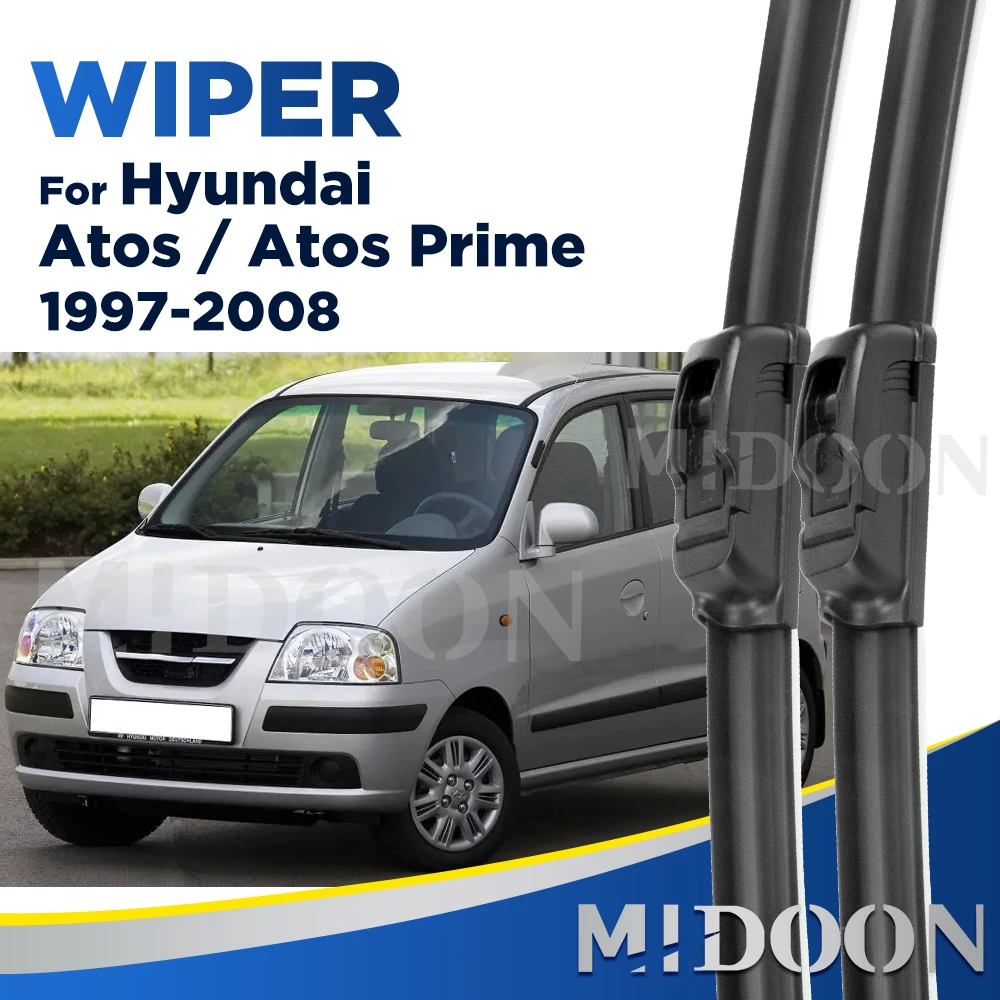 Midoon limpador dianteiro lâminas de limpador para hyundai atos/atos prime 1997-2008 1998 1999 2000 2001 escova da janela do pára-brisas 20 "+ 16"