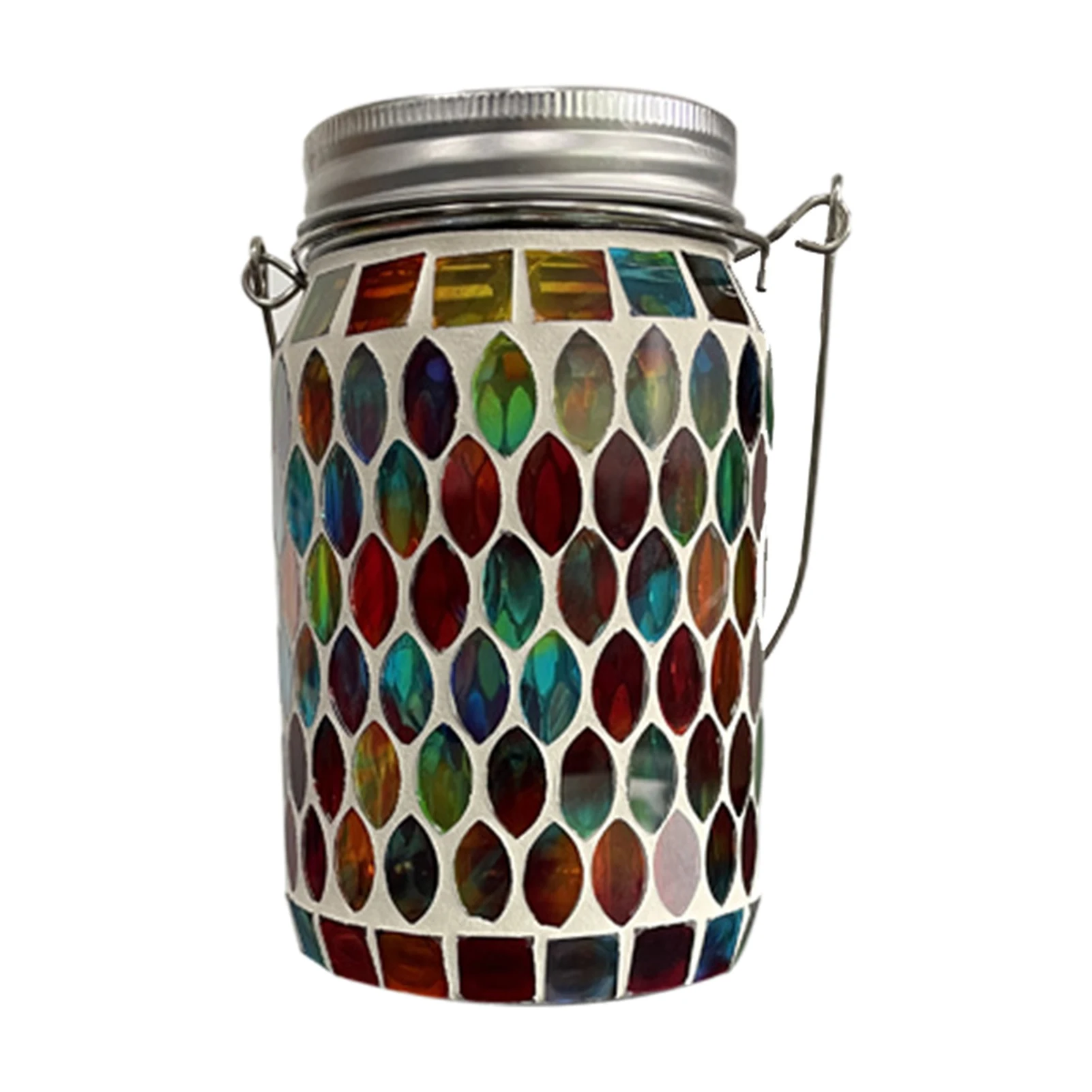 

Decorative Mason Jar Porch Solar Lantern Light Table Lawn Garden Patio Led Mosaic Lamp IP44 Waterproof Outdoor Hanging Yard