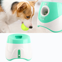 Dog Automatic Ball Launcher Green 3 Modes Interactive Rechargeable Plastic Material Pet Ball Thrower for Indoor for Pet