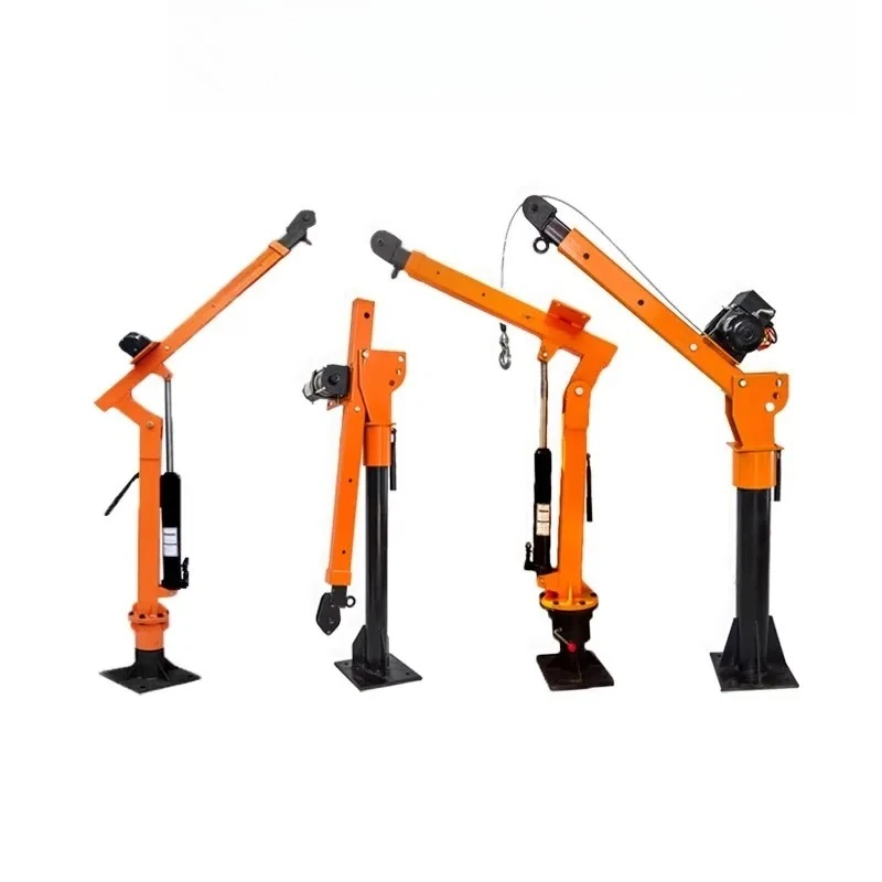 48V Vehicle Mounted 12V Accompanying Crane 24V Out-Door 220V Small Cantilever Crane 2-Ton Rack Truck Lifting 1PC