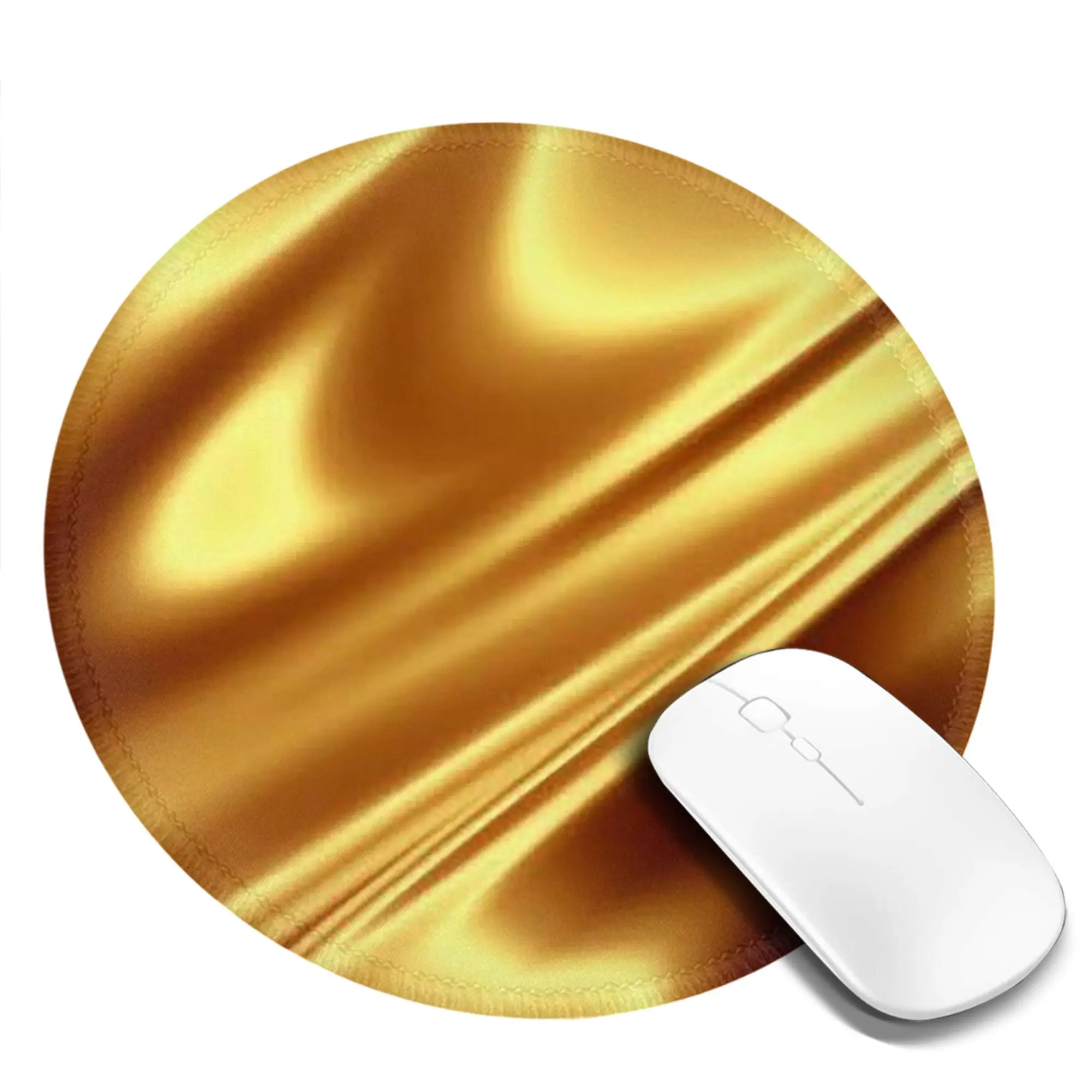 Golden Fabric Geometric Wave Mouse Pad Computer Keyboard Mouse Mat Gamer PC Laptop Desk Mat Office Accessories Table Mats