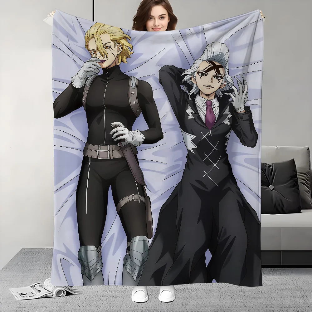 Dr.STONE Stanley Geno Blanket Soft Warm And Thick Perfect For Bedroom Living Room Bed Sofa Camping Picnic Office Gift