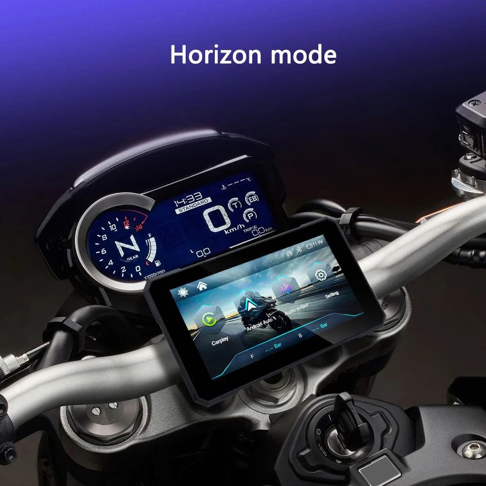 Maxca 5 inch Rotatable Motorcycle Screen with Apple Carplay