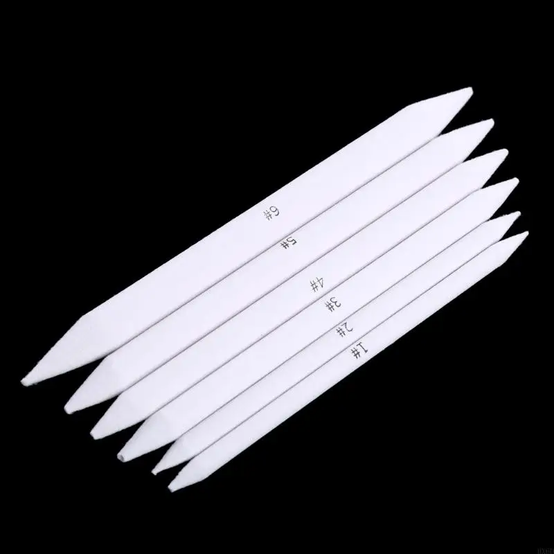 Hx6d 6pcs مزج Smudge Tortillon Stump Sketch 6 أحجام فنية أداة الرسم الباستيل جديد