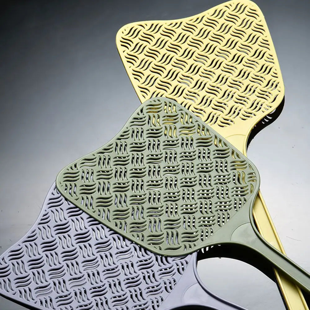 Large Bug Indoor Outdoor Plastic Home Kitchen Manual Pest Control Long Handle Flyswatter Fly Swatter