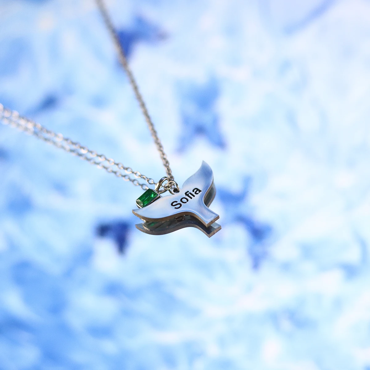 Todorova Custom Name Whale Tail Pendant Necklace Marine Protected Animals Stainless Steel Fashion Jewelry Gift For Him