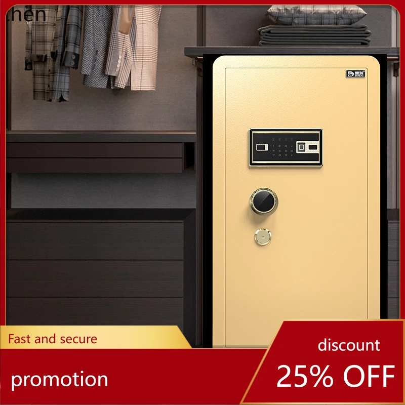 ZMLlarge office home single door password fingerprint anti-theft all-steel wall safe
