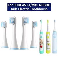 10PCS Replacement Toothbrush Heads for SOOCAS C1/Xiaomi MITU MES801/KAISHU/DR.BEI A7 Kids Electric Toothbrush Children Nozzle