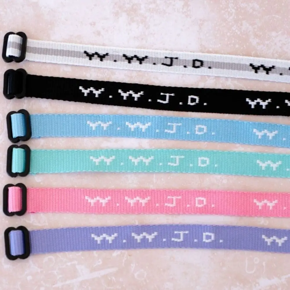 ¿Qué haría Jesús? W.W.J.D. Pulseras de correas Pulsera de cuerda trenzada elástica para fitness Pulsera de goma motivacional