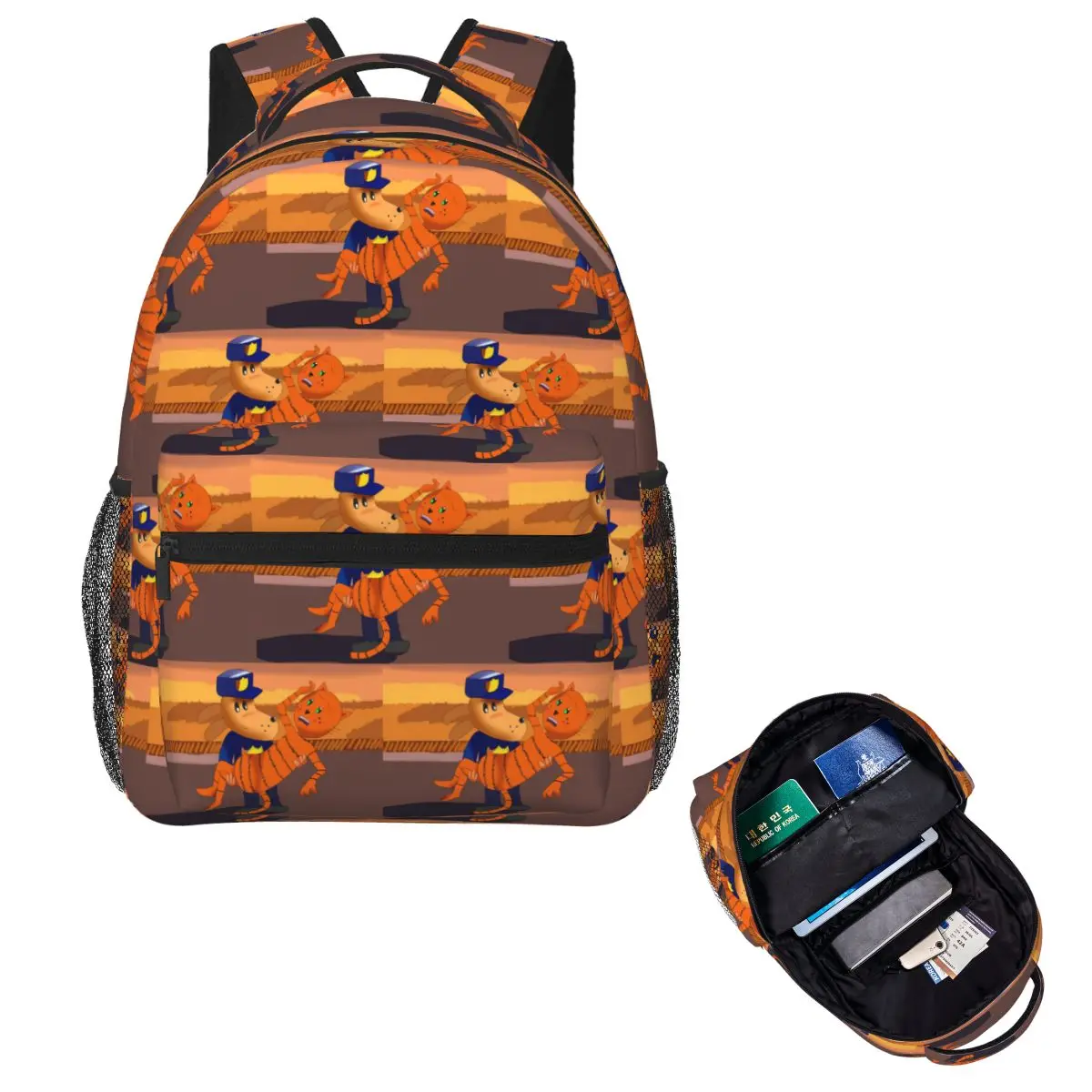 

Dogman Carrying Petey The Cat After Saving His Life Student Backpack School Bag Travel Daypack Fashion Bookbag Shoulder Bags