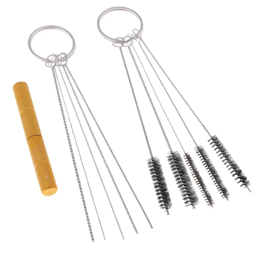 Airbrush Spray Cleaning Tool Kit Metal and Nylon Brush Set for Painting Airbrush Spare Parts Art Projects