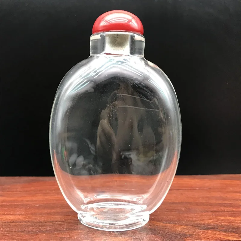 Hengshui Snuff Bottle All Kinds of Empty White Blank Brush Practice Inner Painting Pot Tool Golden Bean Container Transparent Po