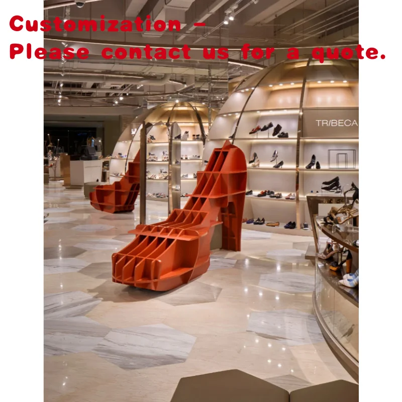custom.Customized Hemispherical Shoe Display Cabinets Modern Design Premium High-End Assembled Showcases Shopping