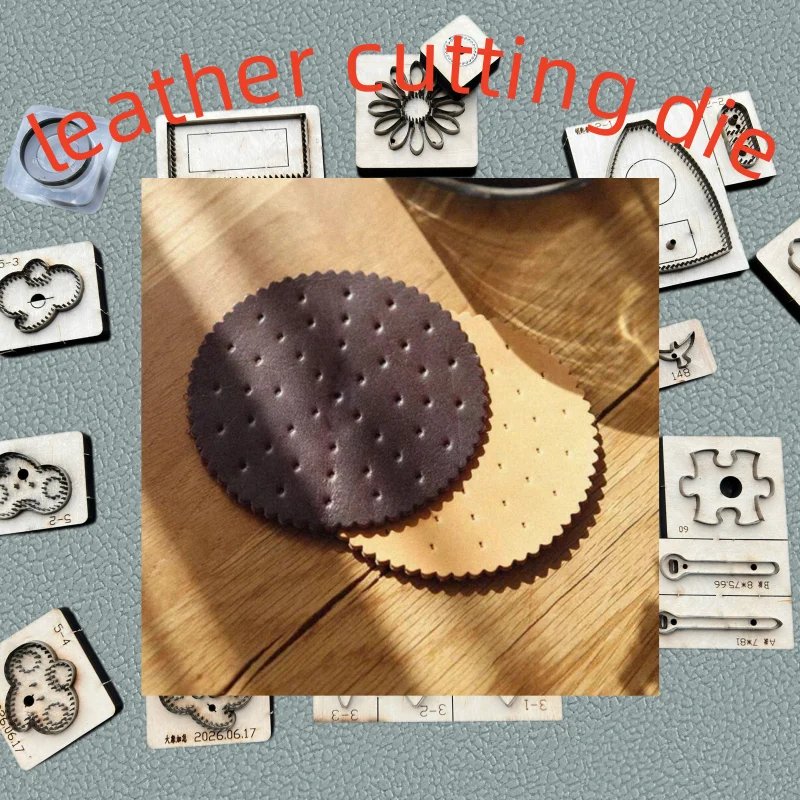 Custom Laser Wooden Cutting Die, Round Cookie Leather Cup Coaster Mold, DIY Table Decor Die with Japan Steel Blade