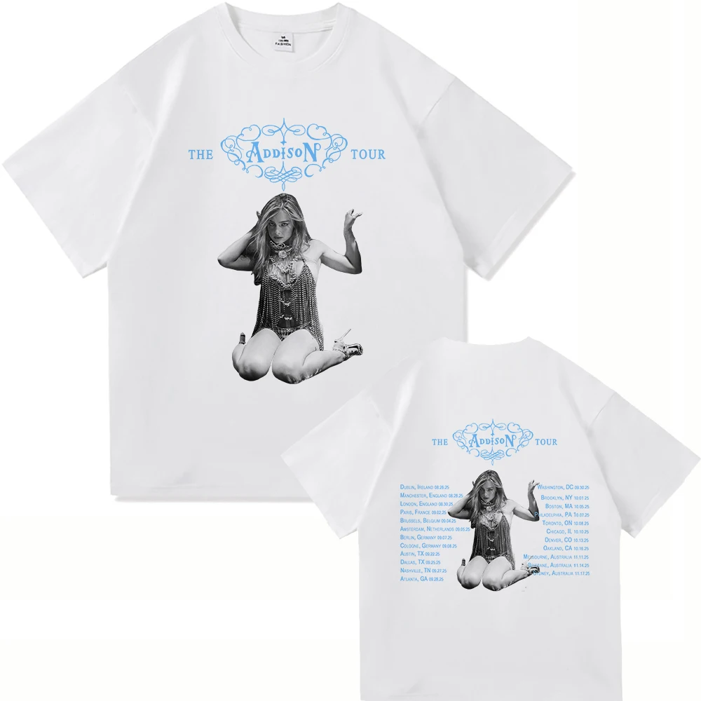 أديسون جولة 2025 التي شيرت أديسون راي ريترو الرجال/النساء الملابس الرجعية Harajuku ملابس عالية الجودة بلايز القطن خمر #2