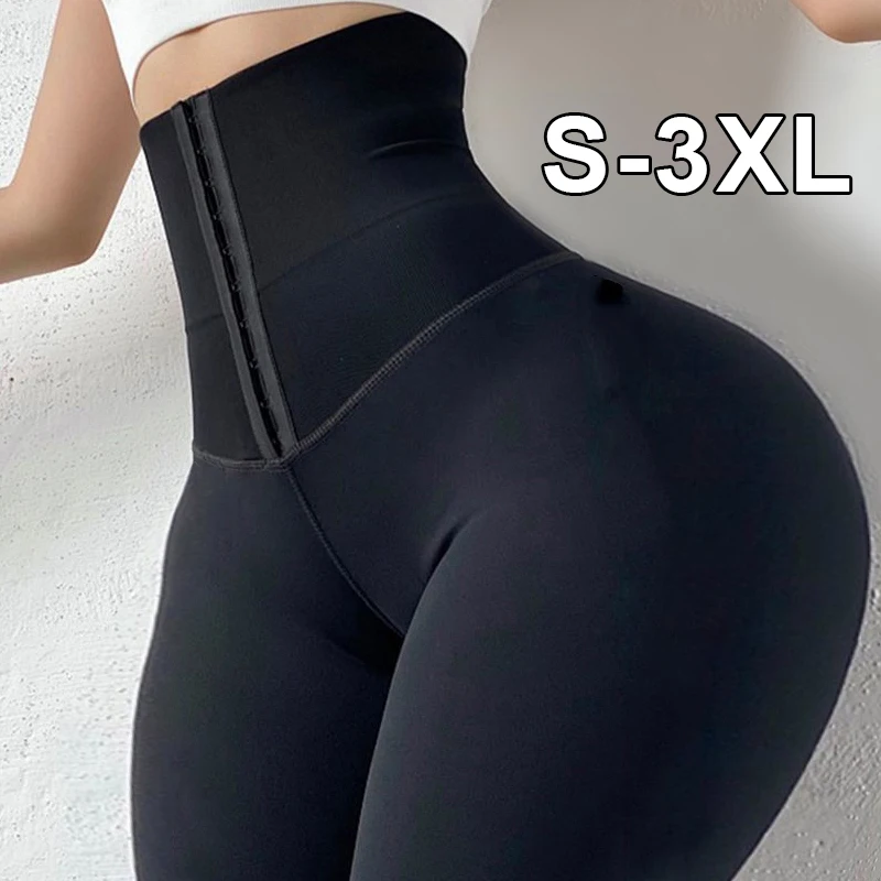 

Large Size Corset Gym Push Hip Yoga Pants Workout Seamless Leggings Women High Waisted Slimming Body Shaper Tummy Control Tights