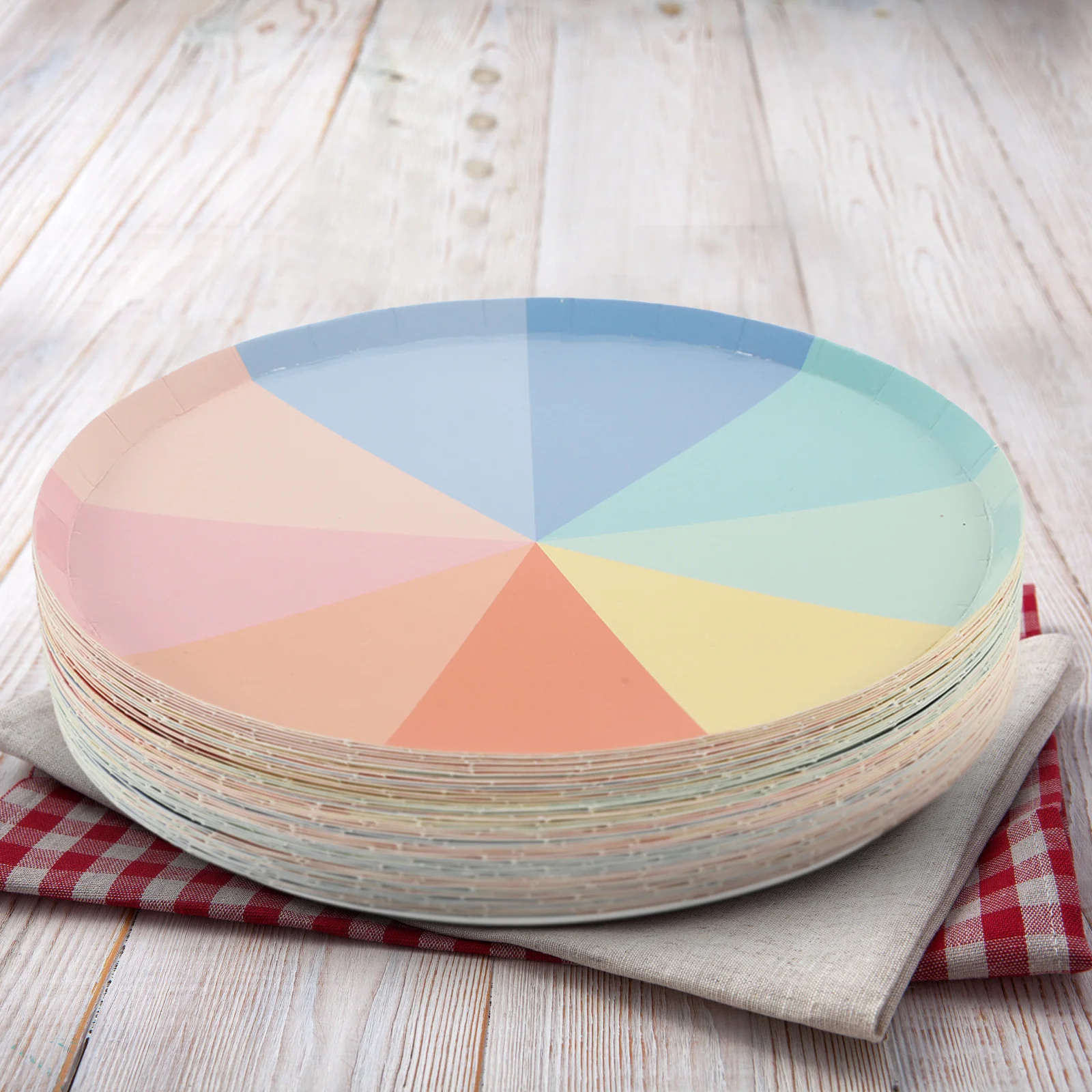 Rainbow Party Decorations Flatware Multi-function Dinner Plate Paper Tray Dessert Tableware Colorful Household Cake