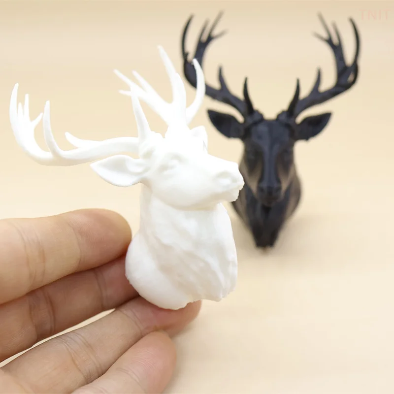 

[J] 1/12 Dollhouse Deer Head Wall Hanging Decoration Dollhouse Miniature Christmas Scene Ornament Dolls House Accessories