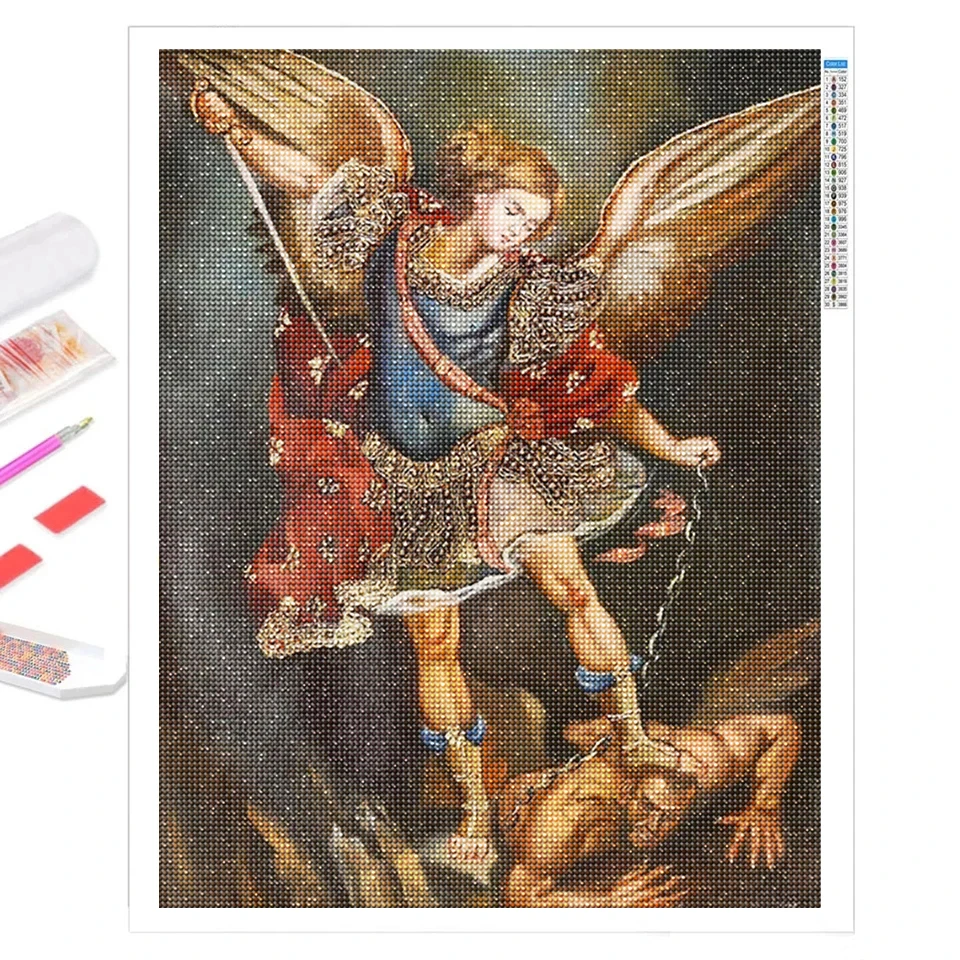 Diamond Embroidery Saint Michael the Archangel DIY 5D Diamond Painting Full Drill Cross Stitch Kits Mosaic Picture Home Decor