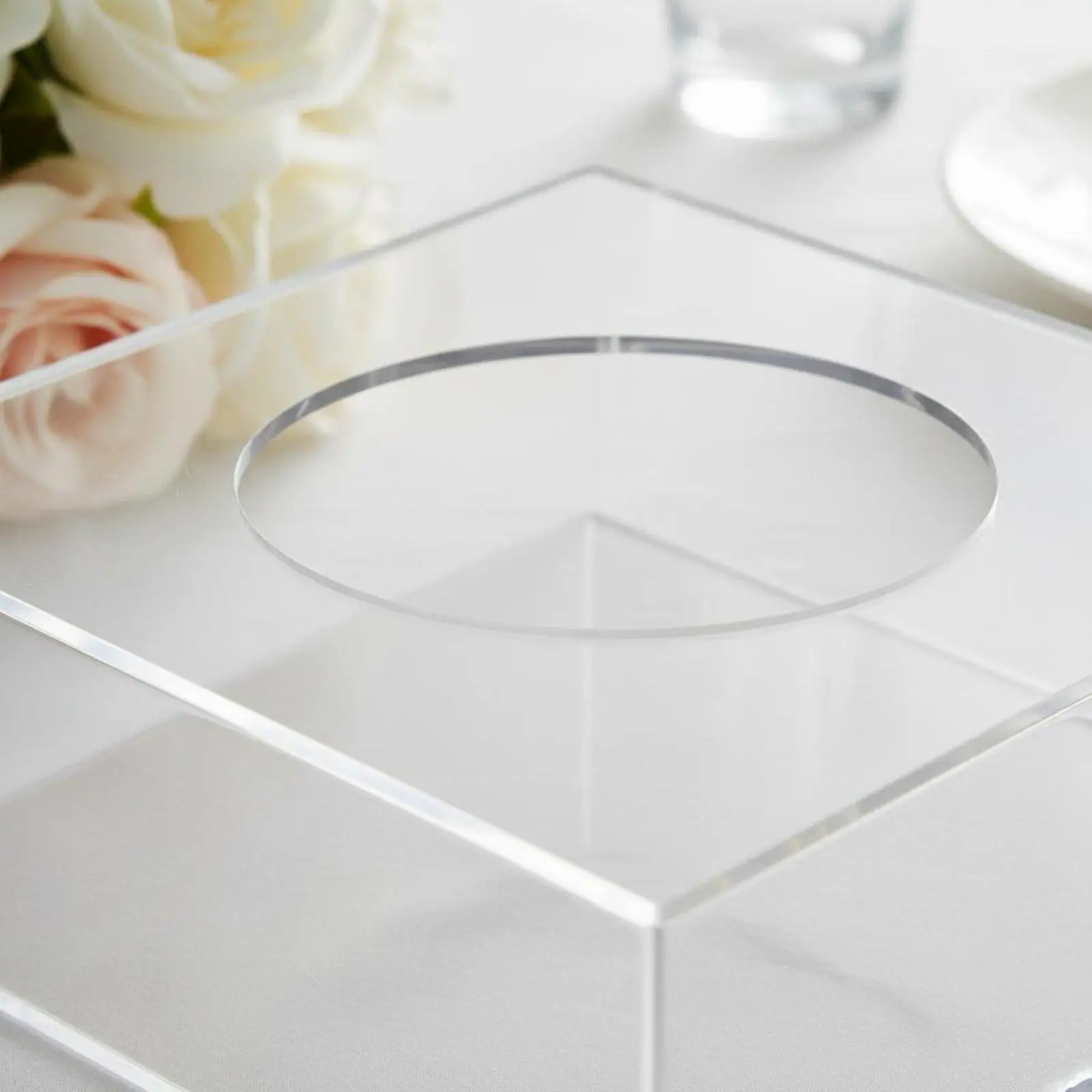 Clear Acrylic Cake Stand Stackable Tier Separator Modern Pastry Display Base for Birthday Celebration Decor