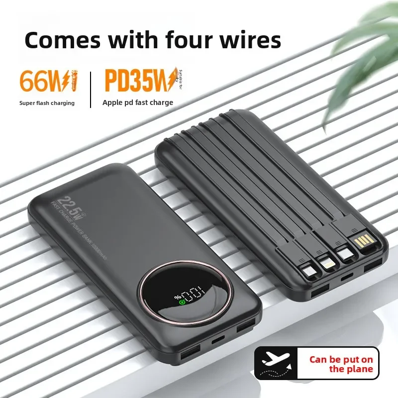 

ferising ccc Power Bank Certified Ultra-High Capacity Power Bank – Super Fast Charging with Built-in Cable Portable