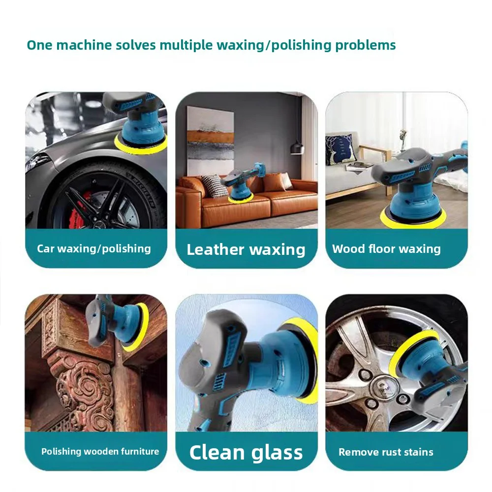 Cordless Car Polisher 8 Gears Adjustable Auto Electric Waxing Sanding Sealing Glaze Tool Fit Dewalt/Milwaukee/makita 20V Battery - view 6