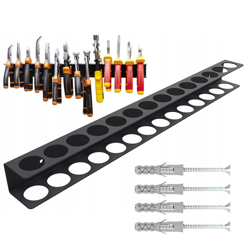 1Pcs Screwdriver Rack Wall Mount Workshop Hand Tool Organizers And Storage Hand Tool Holder Hammer Rack Pliers Organizer Bracket