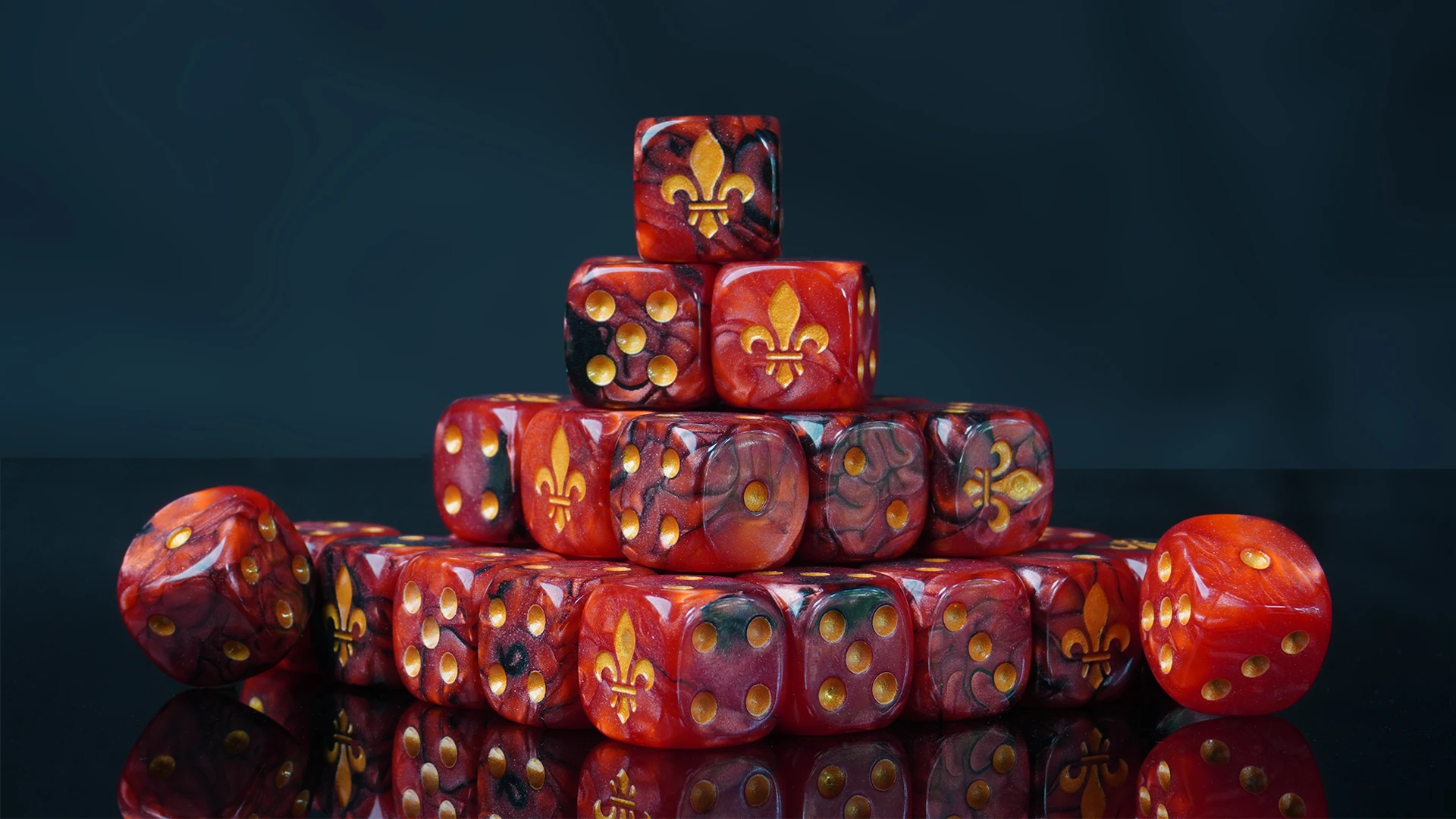 

Fleur De Lis Dice, 20 Dices, Wargame Accessories